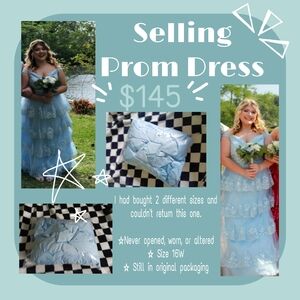Elegant Blue Prom Dress ☆Plus Size☆